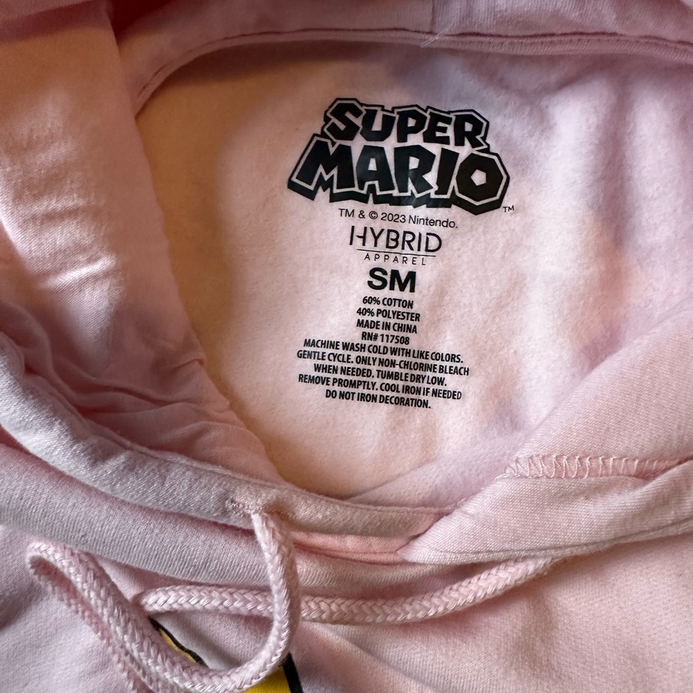Nintendo Pink Hoodie with Jumbo Princess Graphic Size Small - Picture 4 of 6